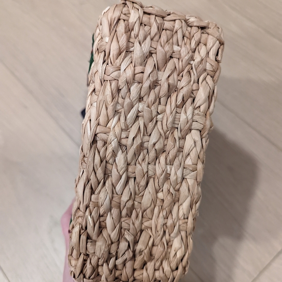 Esprit Woven Mini Straw Bag with Brown Handles - Picture 8 of 12